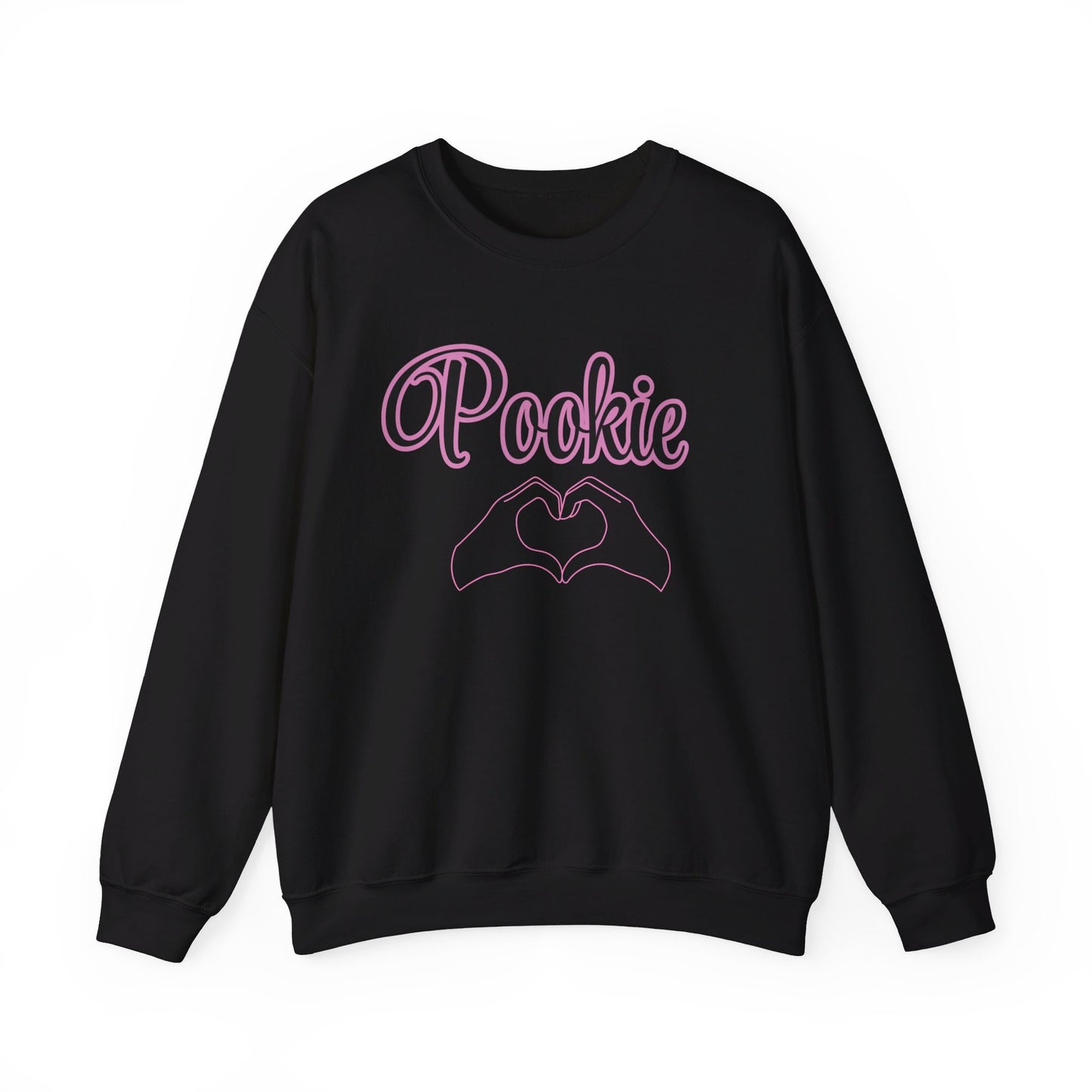 Pookie coquette heart hands shirt Unisex Heavy Blend™ Crewneck Sweatshirt, great coquette style shirt for teens back to school birthdays and Christmas sweatshirt