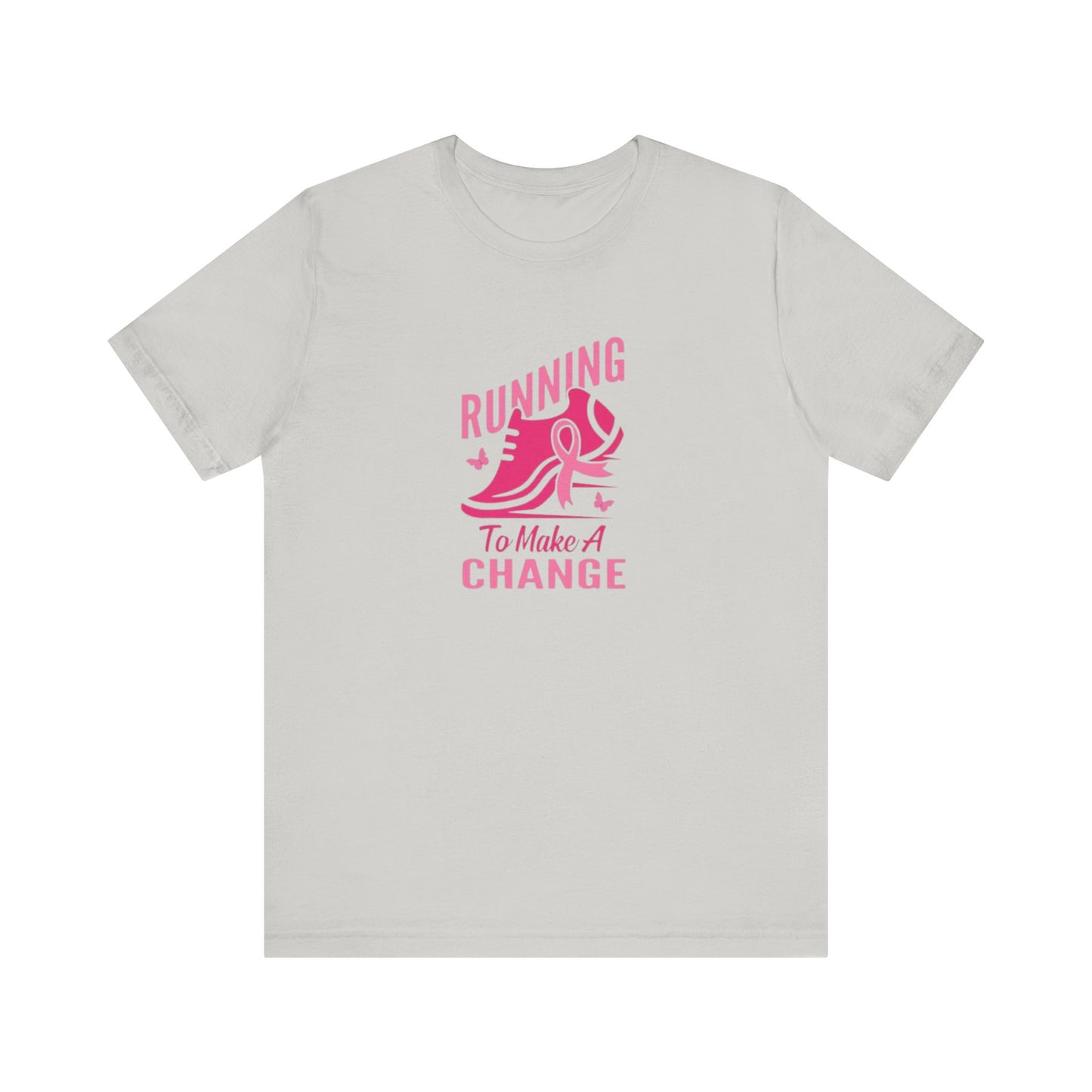 Breast cancer awareness running Unisex Jersey Short Sleeve Tee, breast cancer awareness for runners shirt