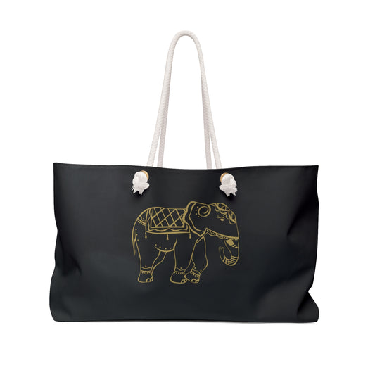 Lucky Elephant bag, Weekender Bag, custom beach bag, summer travel, vacation, pool bag