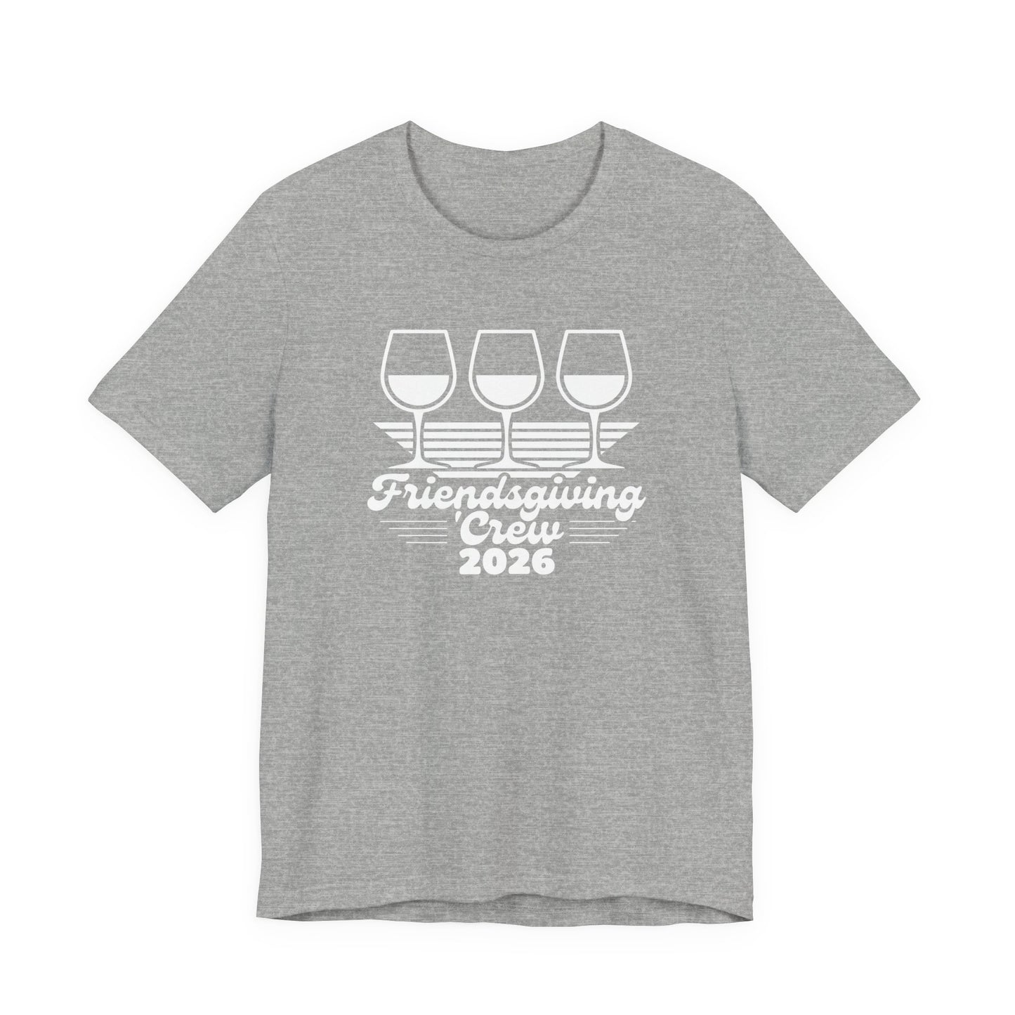 Friendsgiving Happens Wine Tasting Tee — 'Sip Happens' Glasses Graphic