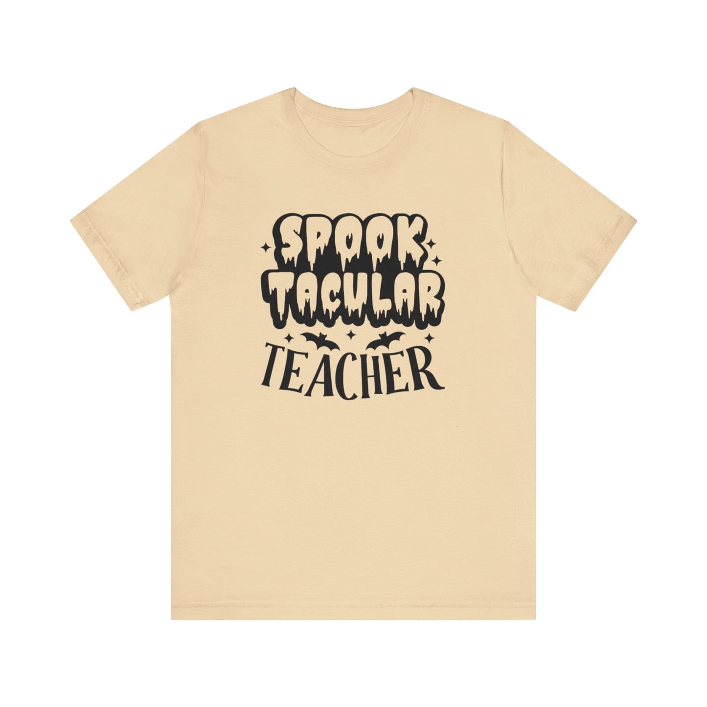 Teachers Halloween pumpkin, patch, Unisex Jersey Short Sleeve Tee, spooky teacher, teacher, Halloween shirts, male teacher, female teacher