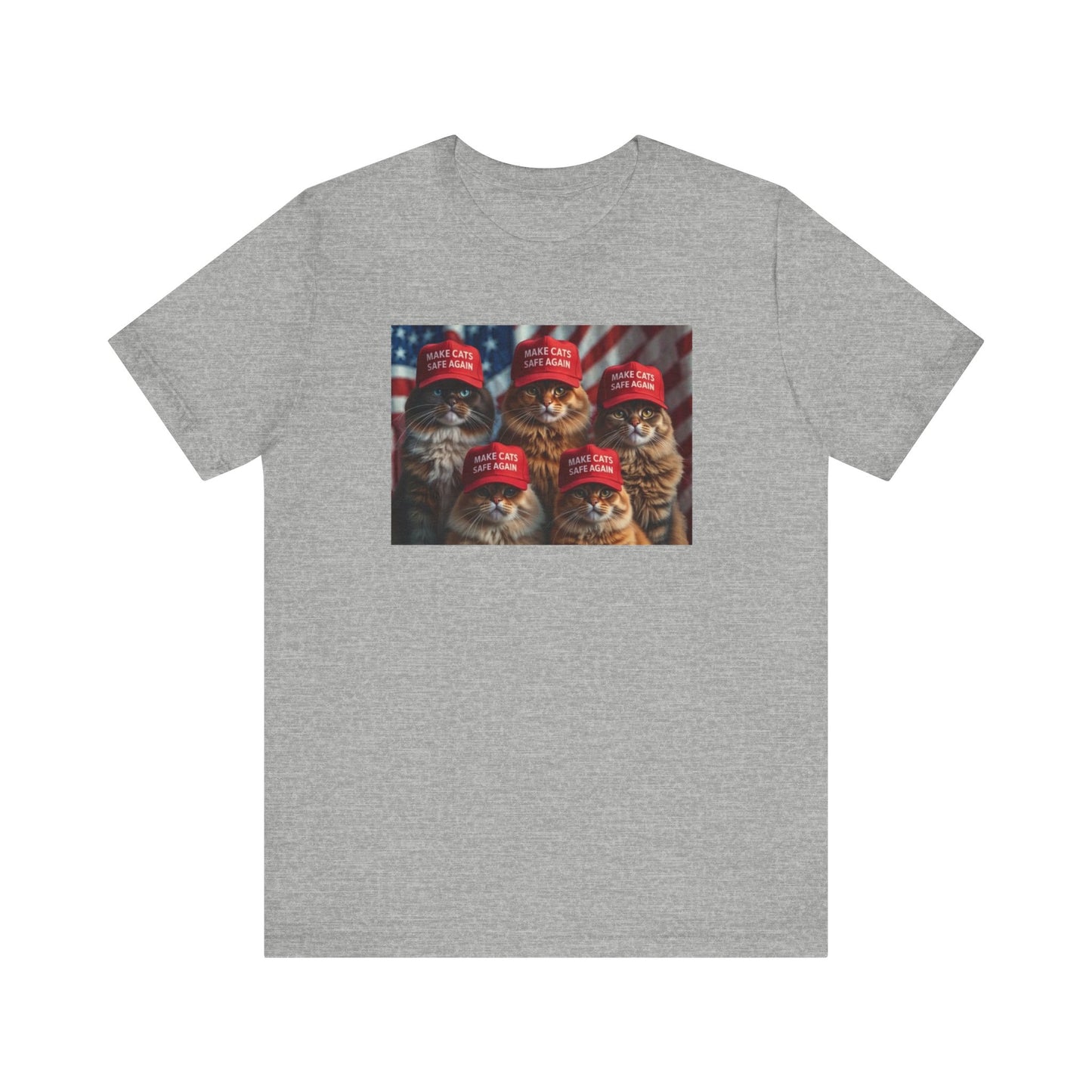 Funny Trump Make Cats Safe Again Unisex Tee, Political Cat Lover T-Shirt, Election Humor Gift, Anti-Trump Tee, Trump Supporter Gift
