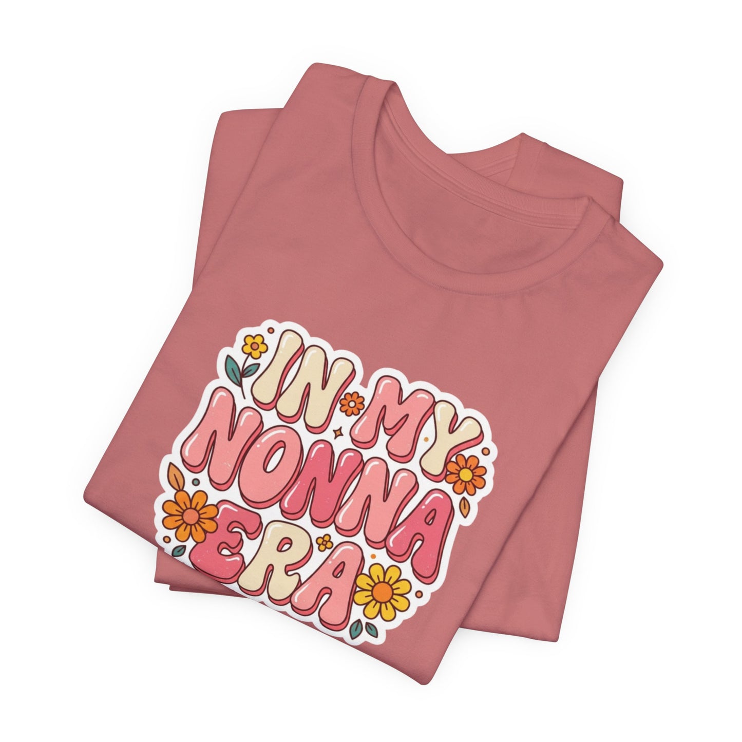 T-Shirt — "In My Nonna Era" Retro Floral Italian Grandma Tee