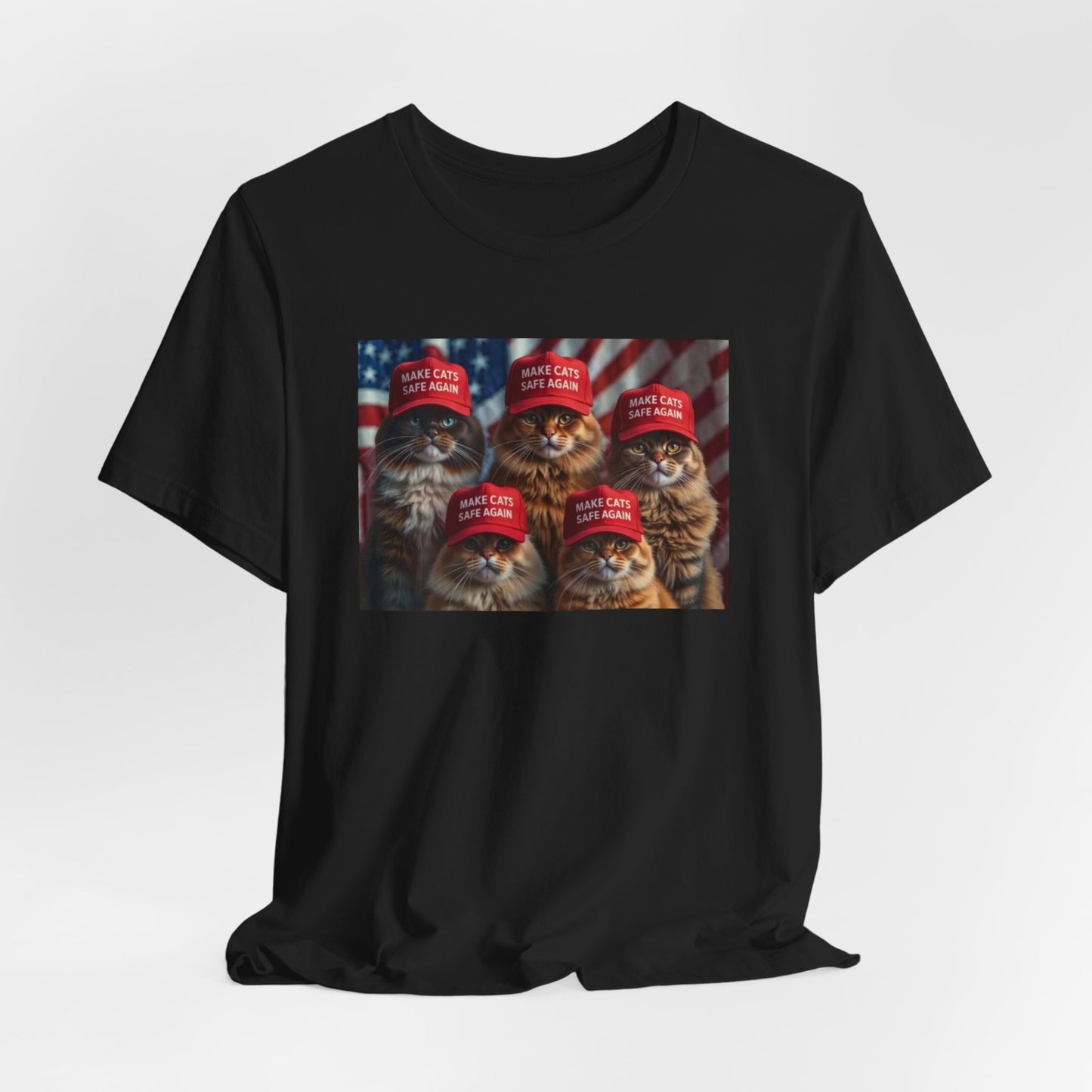 Funny Trump Make Cats Safe Again Unisex Tee, Political Cat Lover T-Shirt, Election Humor Gift, Anti-Trump Tee, Trump Supporter Gift