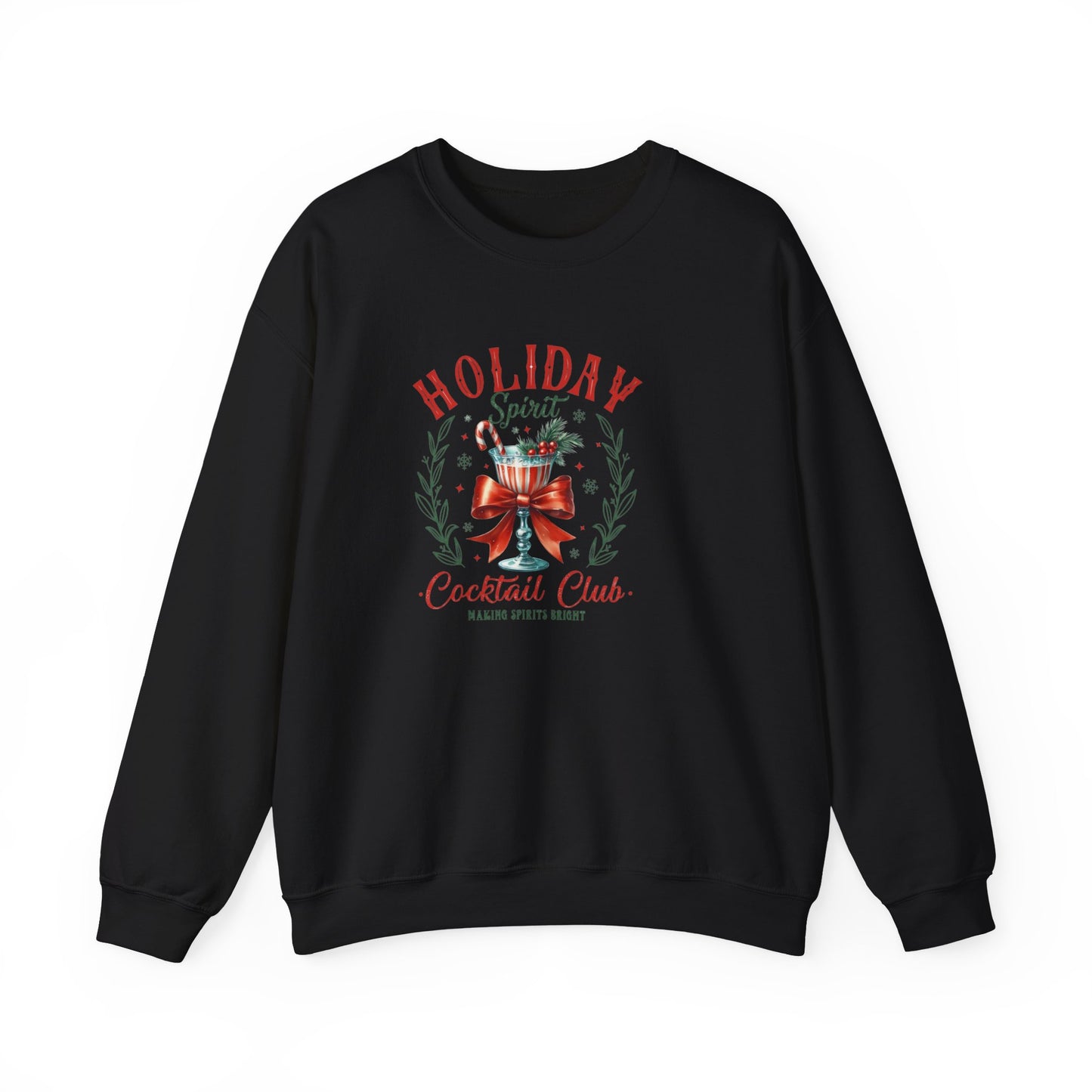 Christmas Cocktale Club Sweatshirt, Holiday Cocktail Party Jumper, Festive Drinks Pullover, Xmas Alcoholic Beverage Top, Winter Cheers