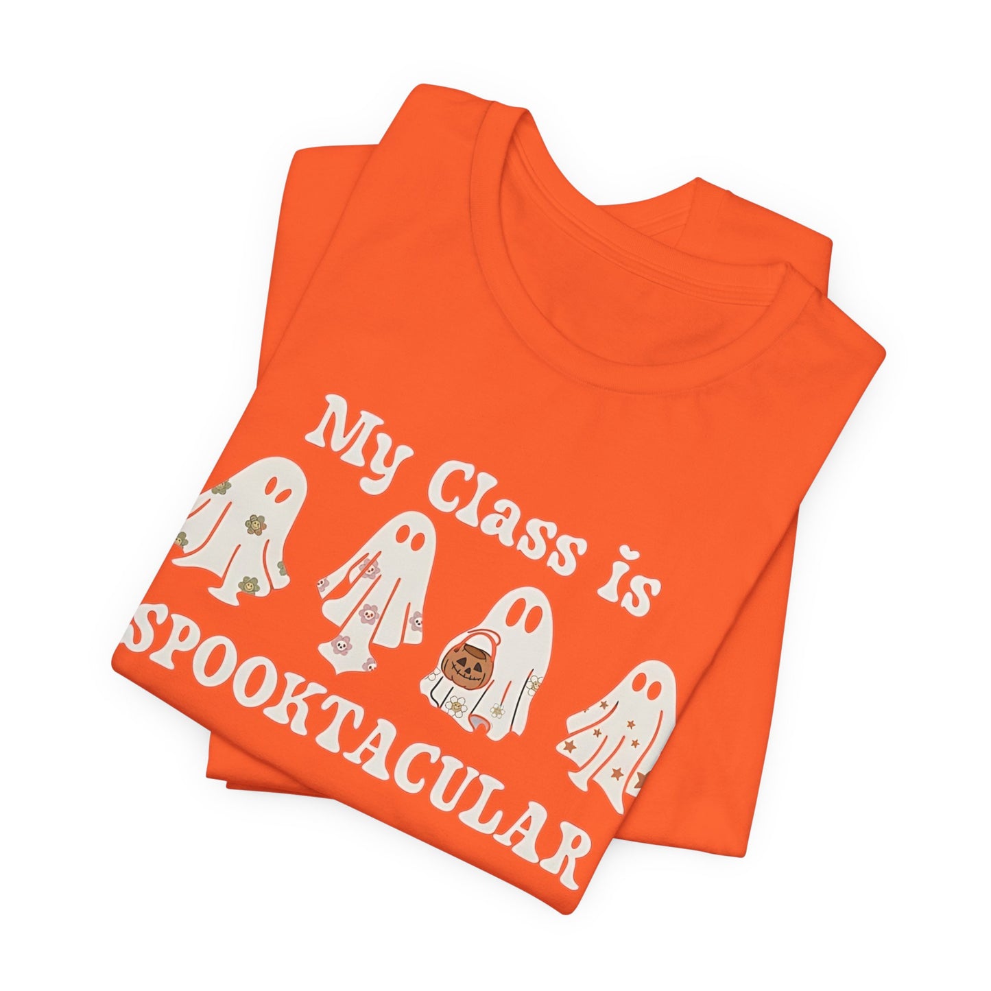 Teachers spooky class patch, Unisex Jersey Short Sleeve Tee, I teach cutest pumpkins in the patch shirt for teacher, Halloween shirts. Men and women teacher shirts