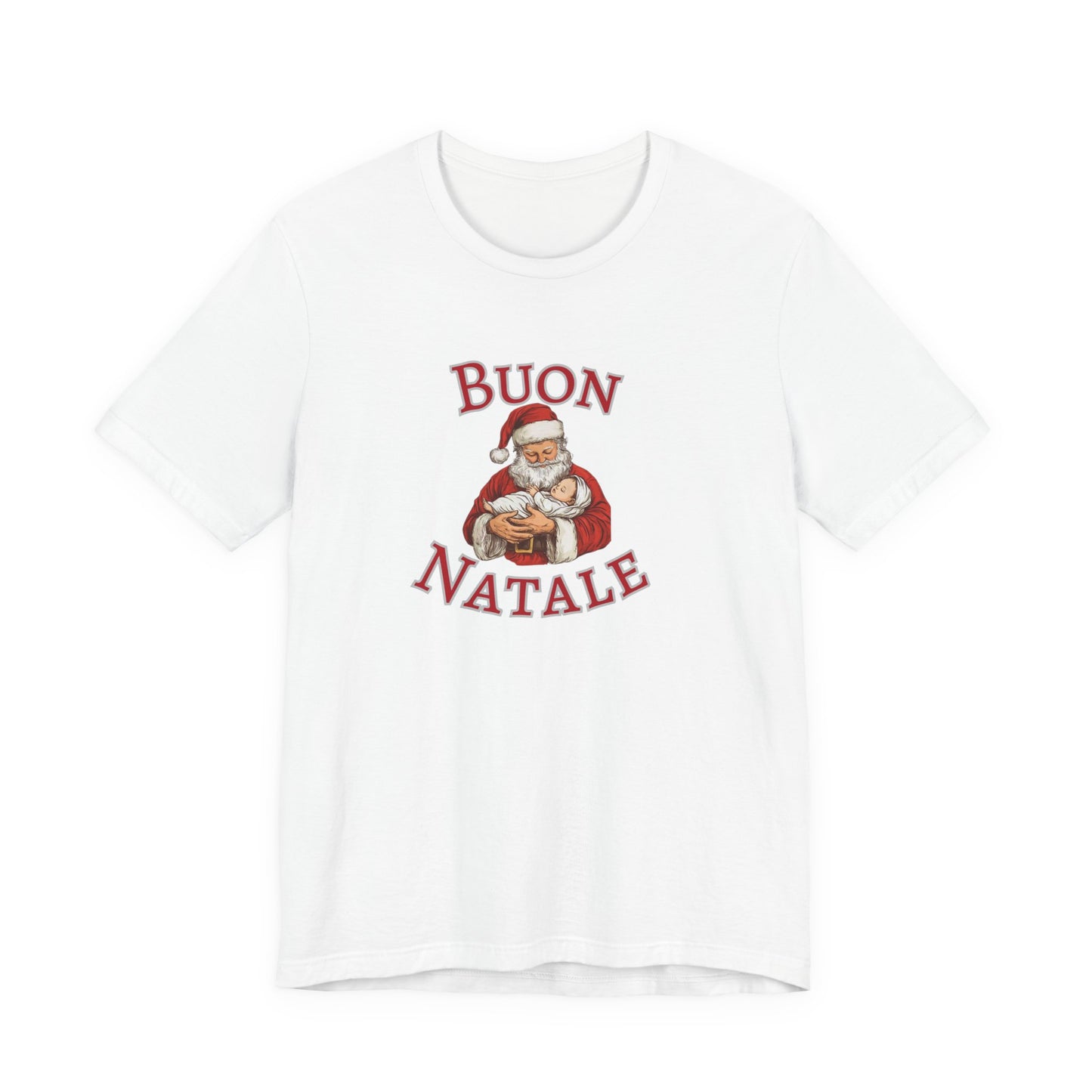Buon Natale Santa holding cookies T-Shirt | Italian Christmas tee