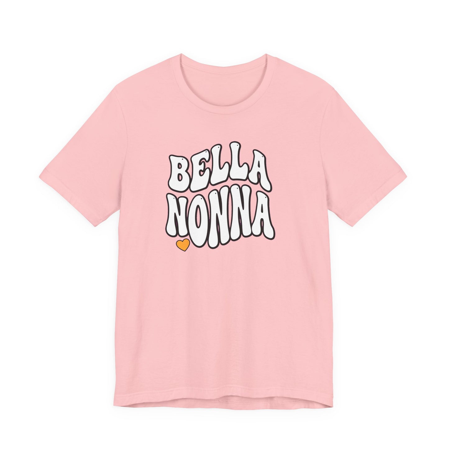 Bella Nonna T-Shirt — Retro Script Grandma Tee with Heart