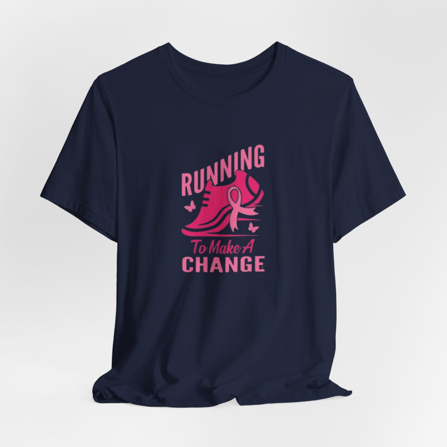 Breast cancer awareness running Unisex Jersey Short Sleeve Tee, breast cancer awareness for runners shirt
