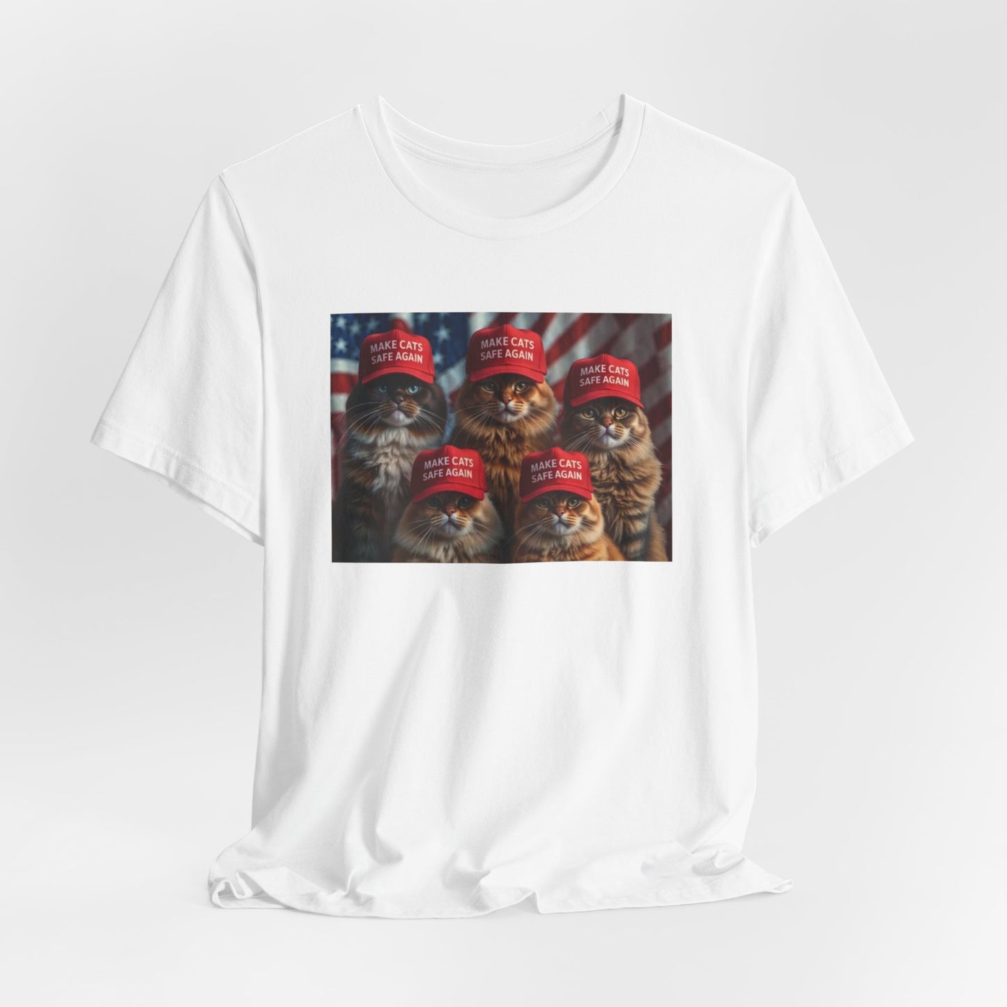 Funny Trump Make Cats Safe Again Unisex Tee, Political Cat Lover T-Shirt, Election Humor Gift, Anti-Trump Tee, Trump Supporter Gift
