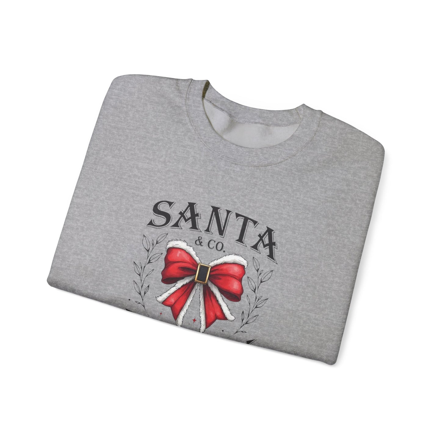 Santa Merry bow Sweatshirt | Christmas holiday crewneck