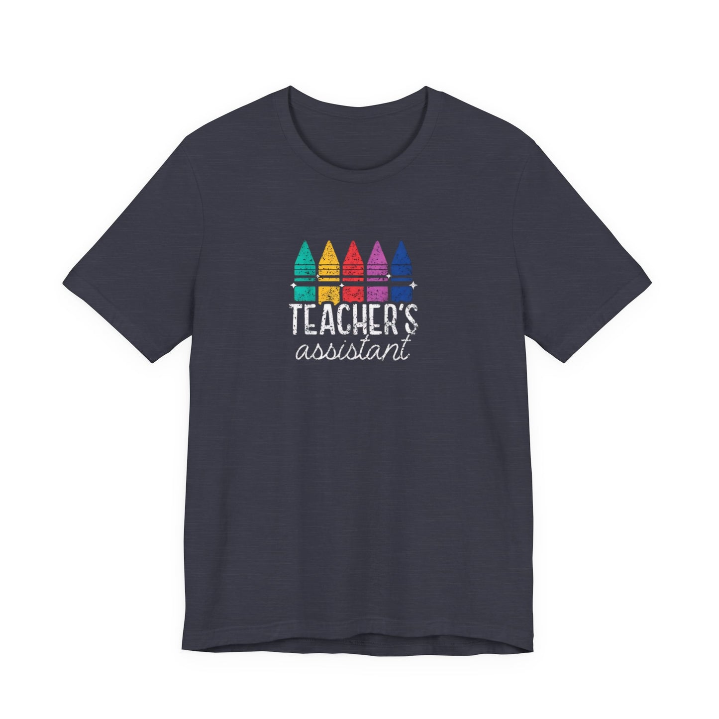 Teacher's Assistant Tee, Teacher Gift Shirt, Unisex Jersey T-Shirt, Crayon Design T-Shirt, Back to School Apparel