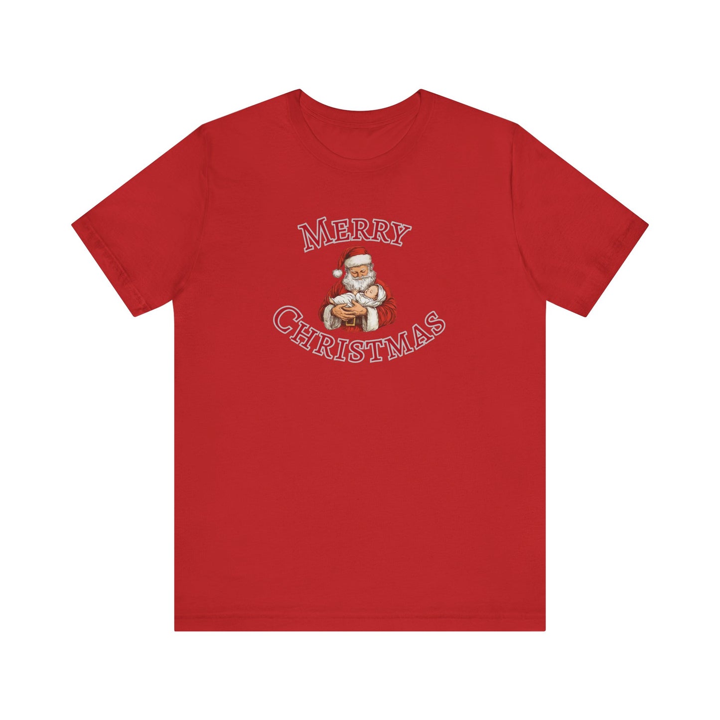 Santa Claus Illustration Merry Christmas T-Shirt | Holiday Graphic Tee