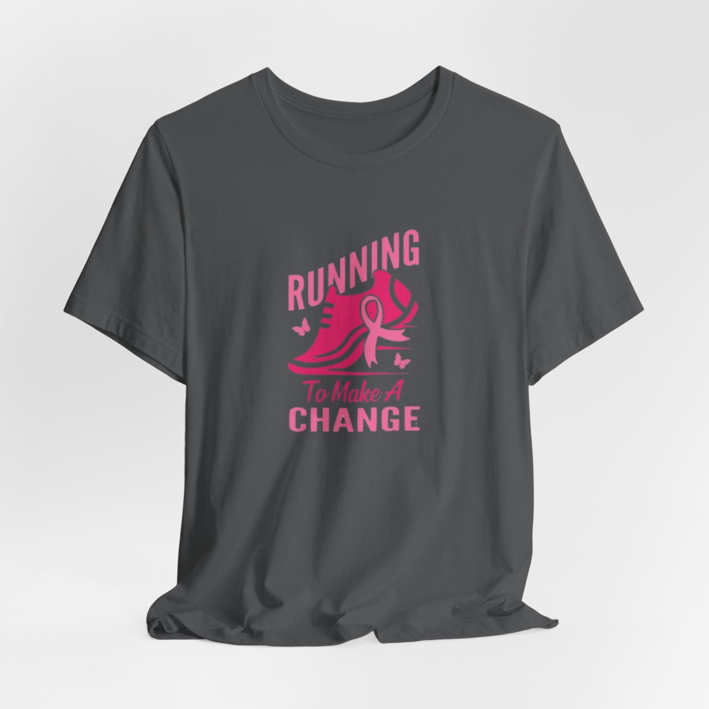 Breast cancer awareness running Unisex Jersey Short Sleeve Tee, breast cancer awareness for runners shirt