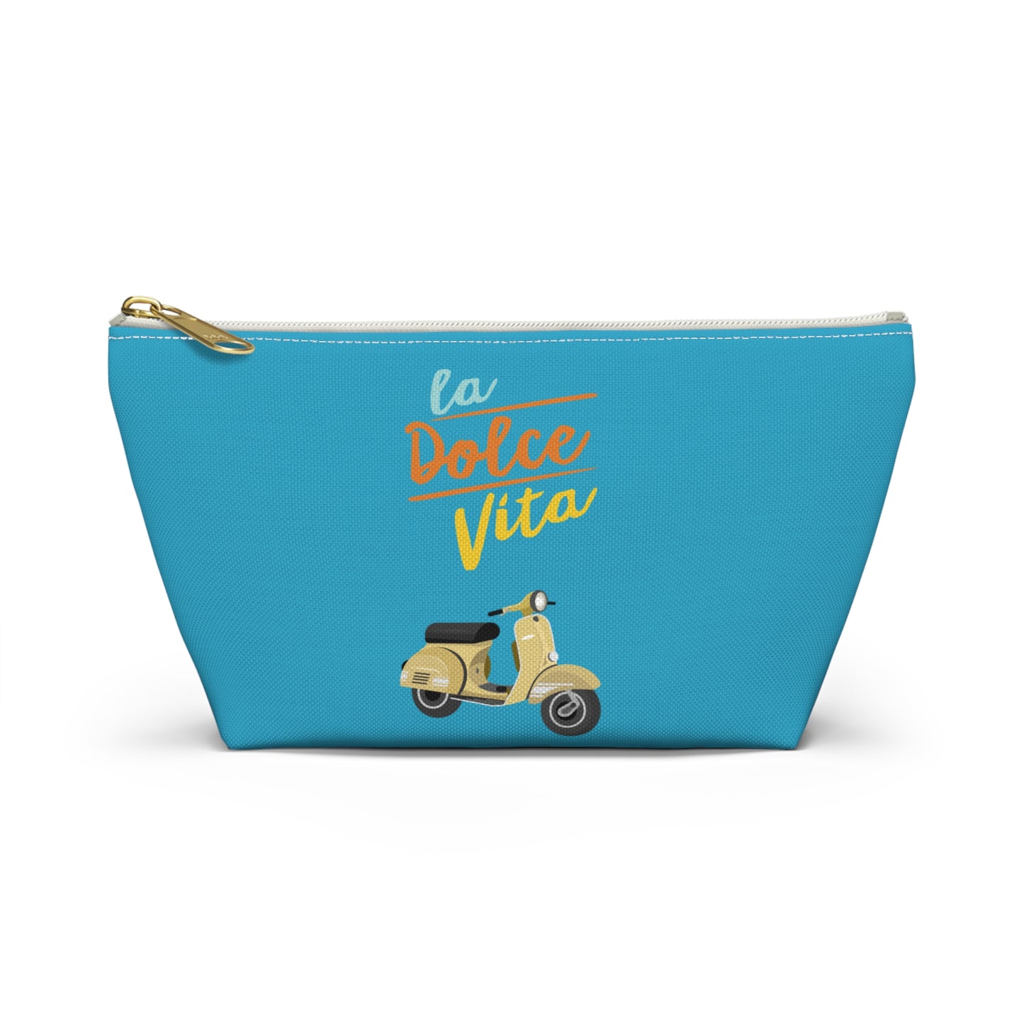 La dolce vita, travel bag , destination Italy , birthday gift, makeup bag , accessory bag