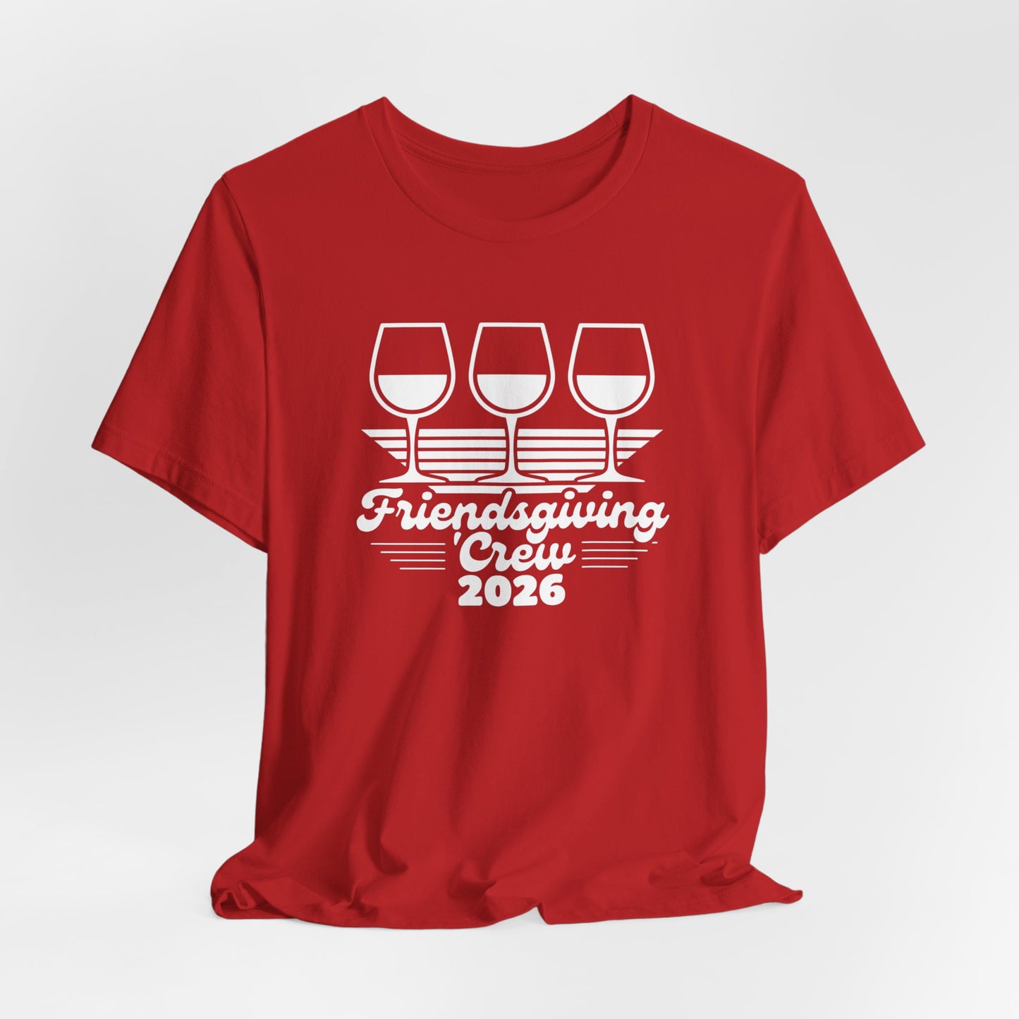 Friendsgiving Happens Wine Tasting Tee — 'Sip Happens' Glasses Graphic