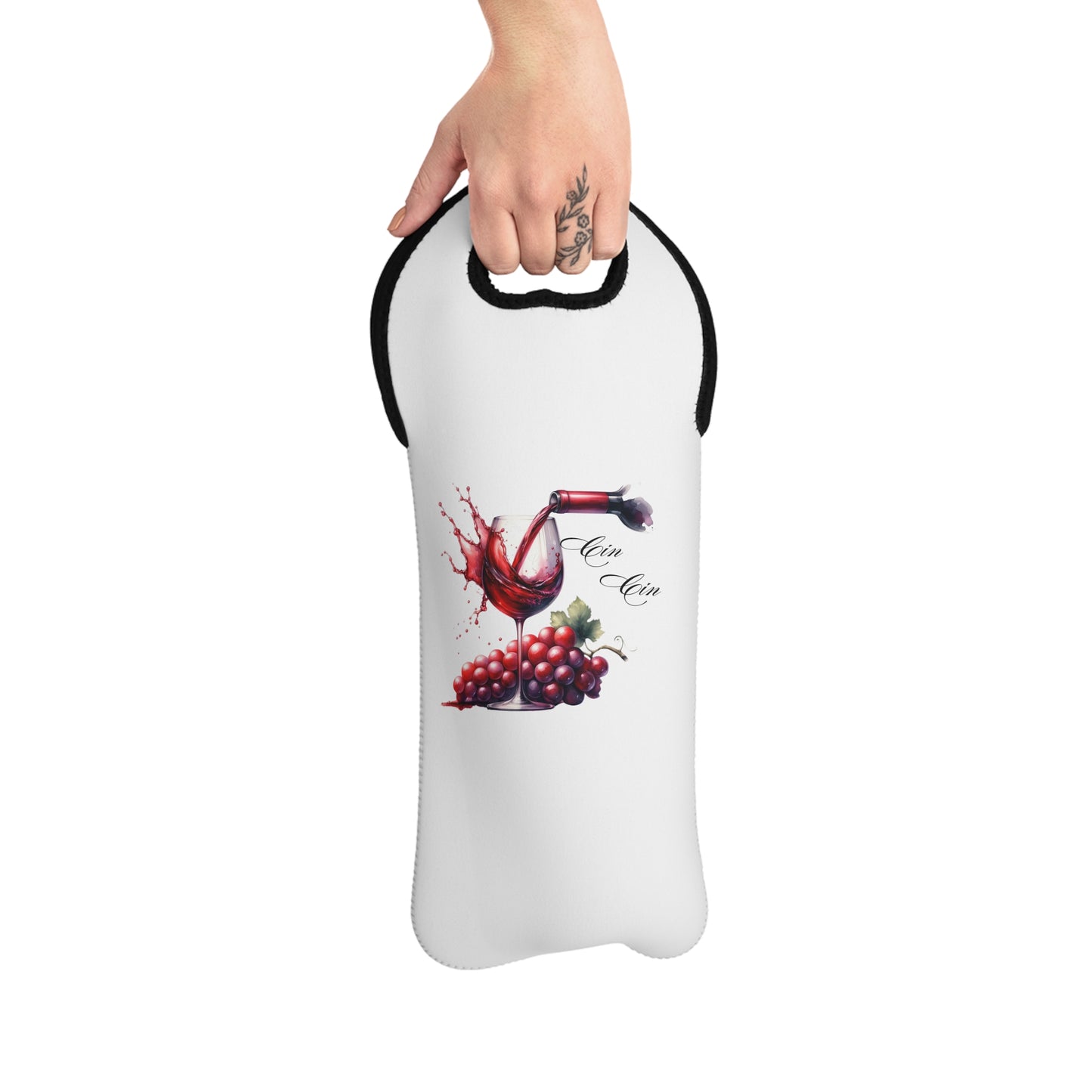 Cin cin Wine Tote Bag, Custom Wine Gift Carrier, Bottle Holder, Wine Lover's Gift, Wine Tasting Accessory, Wine Bottle Bag, Italian