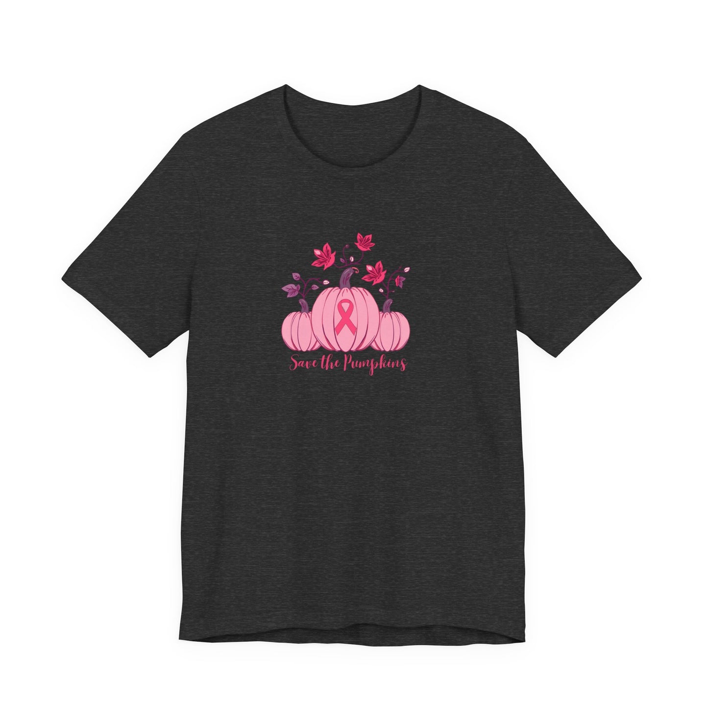 Pink Pumpkin Awareness Tee - Breast Cancer Awareness Month T-Shirt, Fall Fashion, Unisex Short Sleeve Shirt, Gift for Her