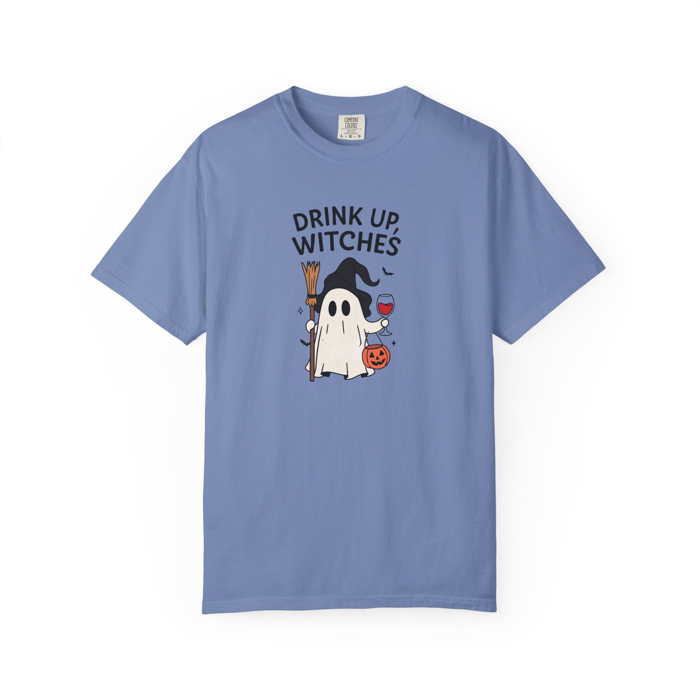 Ghostly Halloween T-Shirt, Unisex Tee, Spooky Costume Shirt, Fall Apparel, Witchy Vibes, Drink Up Witches Design