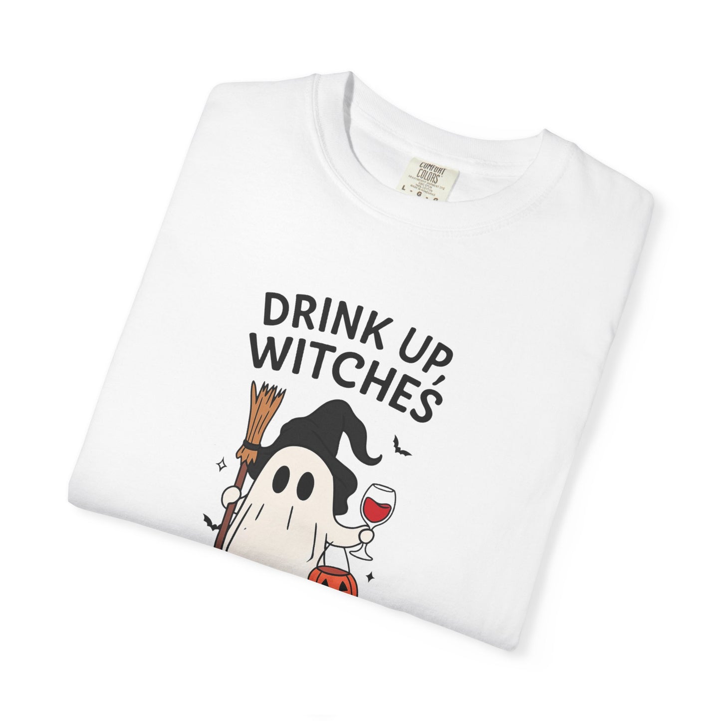 Ghostly Halloween T-Shirt, Unisex Tee, Spooky Costume Shirt, Fall Apparel, Witchy Vibes, Drink Up Witches Design