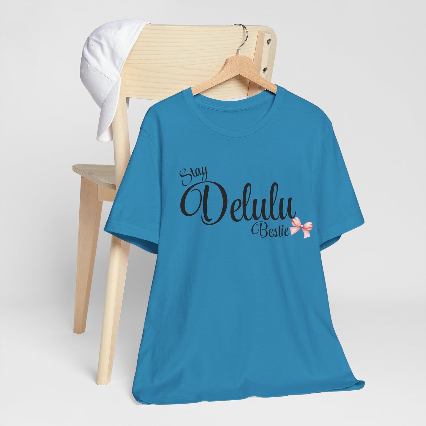 Delulu state of mind Unisex Jersey Short Sleeve Tee. Back to school shirt for middle school best friend shirts, stay Delulu besties