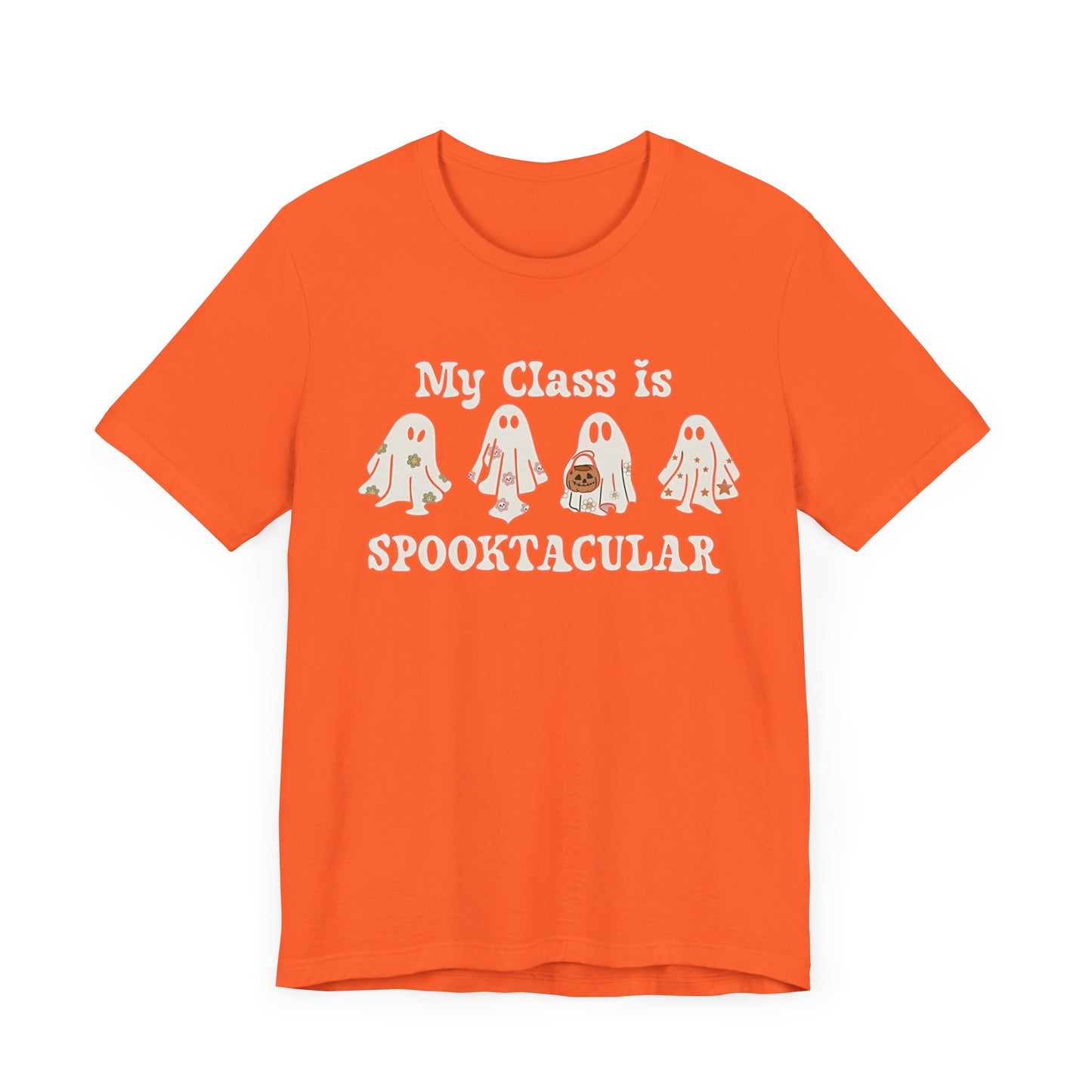 Teachers spooky class patch, Unisex Jersey Short Sleeve Tee, I teach cutest pumpkins in the patch shirt for teacher, Halloween shirts. Men and women teacher shirts