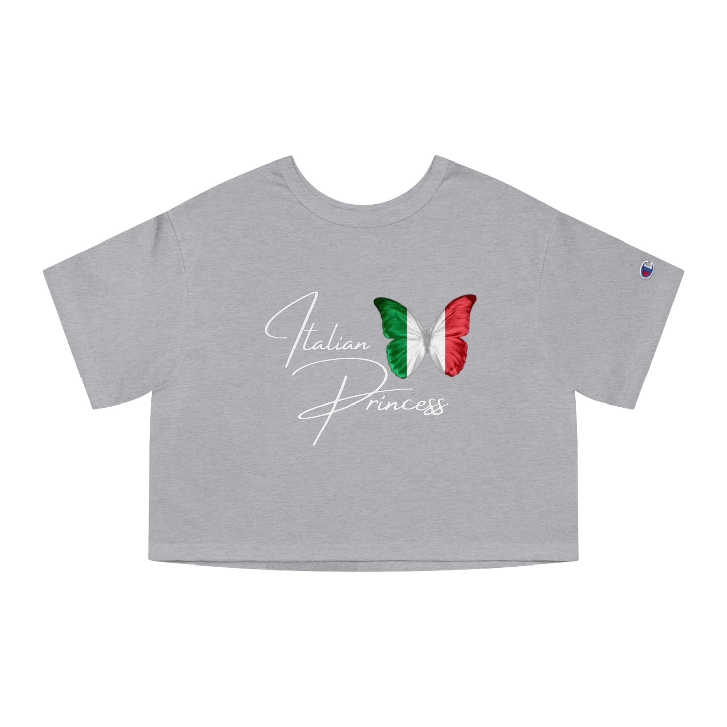 Italian princess Italia Champion Women's Heritage Cropped T-Shirt, Italian inspired ciao lemons love Italy shirt for women, birthday travel Christmas gift