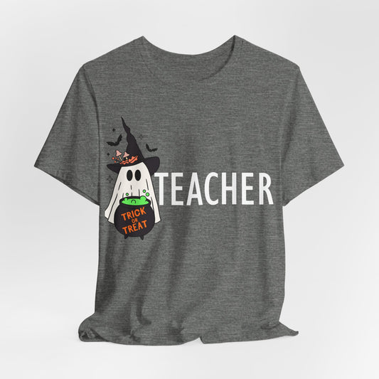 Teachers spooky  Jersey Short Sleeve Tee, I teach cutest pumpkins in the patch shirt for teacher, Halloween shirts. Men and women teacher shirts