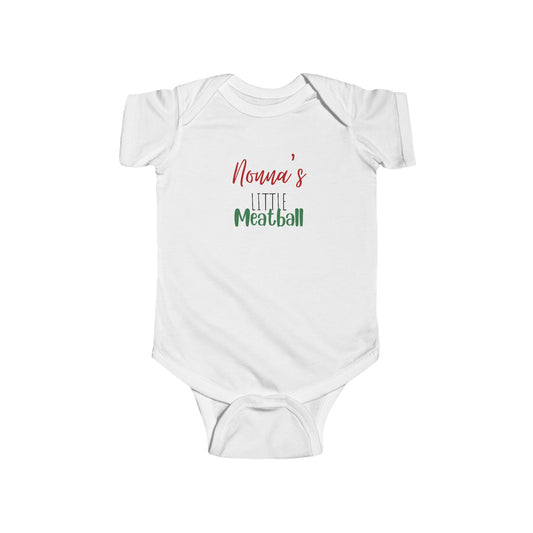 Mama's Little Meatball Infant Bodysuit | Cute Baby Ones, Newborn Gift, Baby Shower Outfit, Holiday Clothing, Baby Boy or Girl Apparel