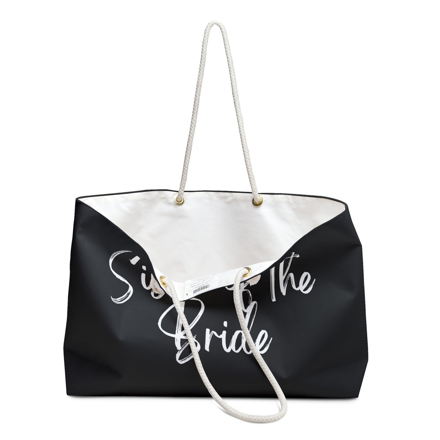 Sister of the bride Weekender Bag, overnight bridal party bag, wedding party gift bags, sister tote bag