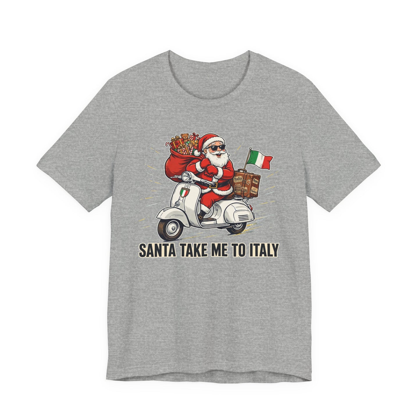 Santa Take Me To Italy T-Shirt — Christmas Scooter Graphic Tee