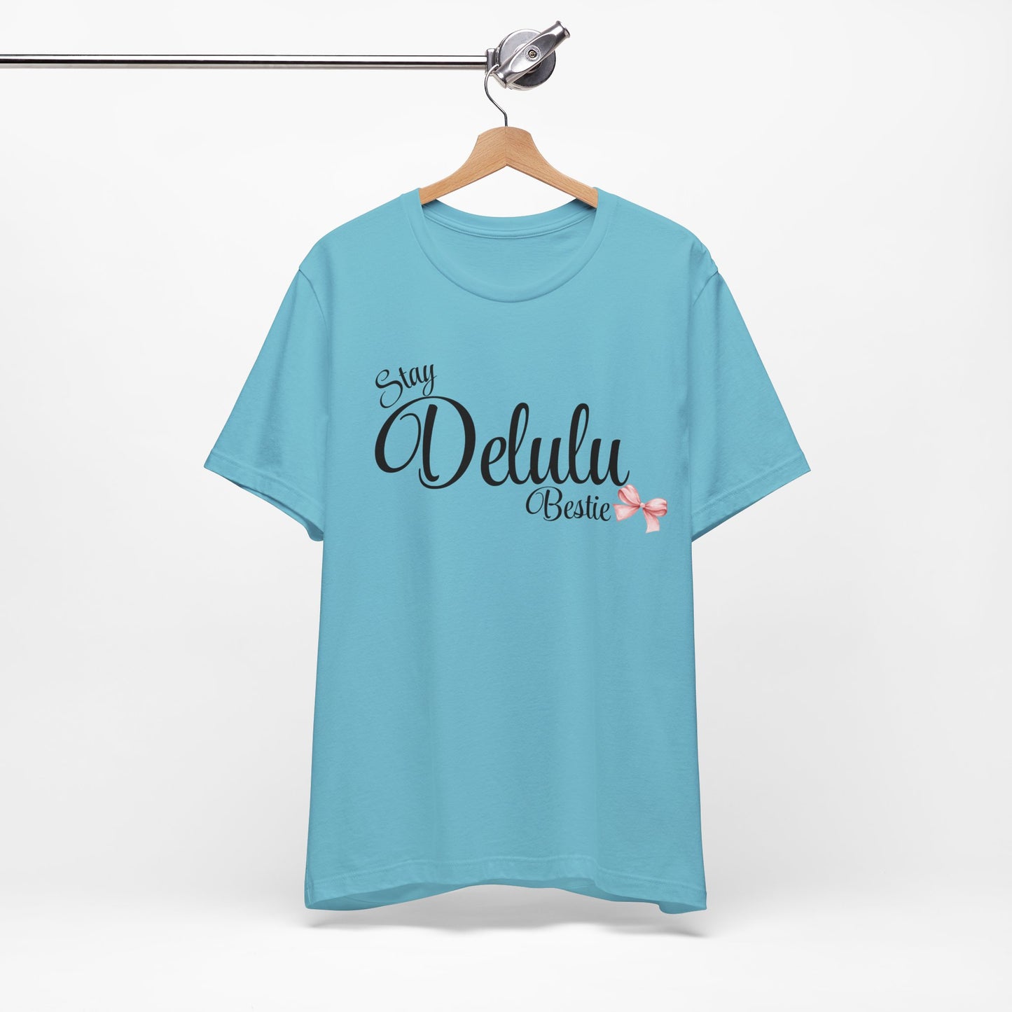 Delulu state of mind Unisex Jersey Short Sleeve Tee. Back to school shirt for middle school best friend shirts, stay Delulu besties