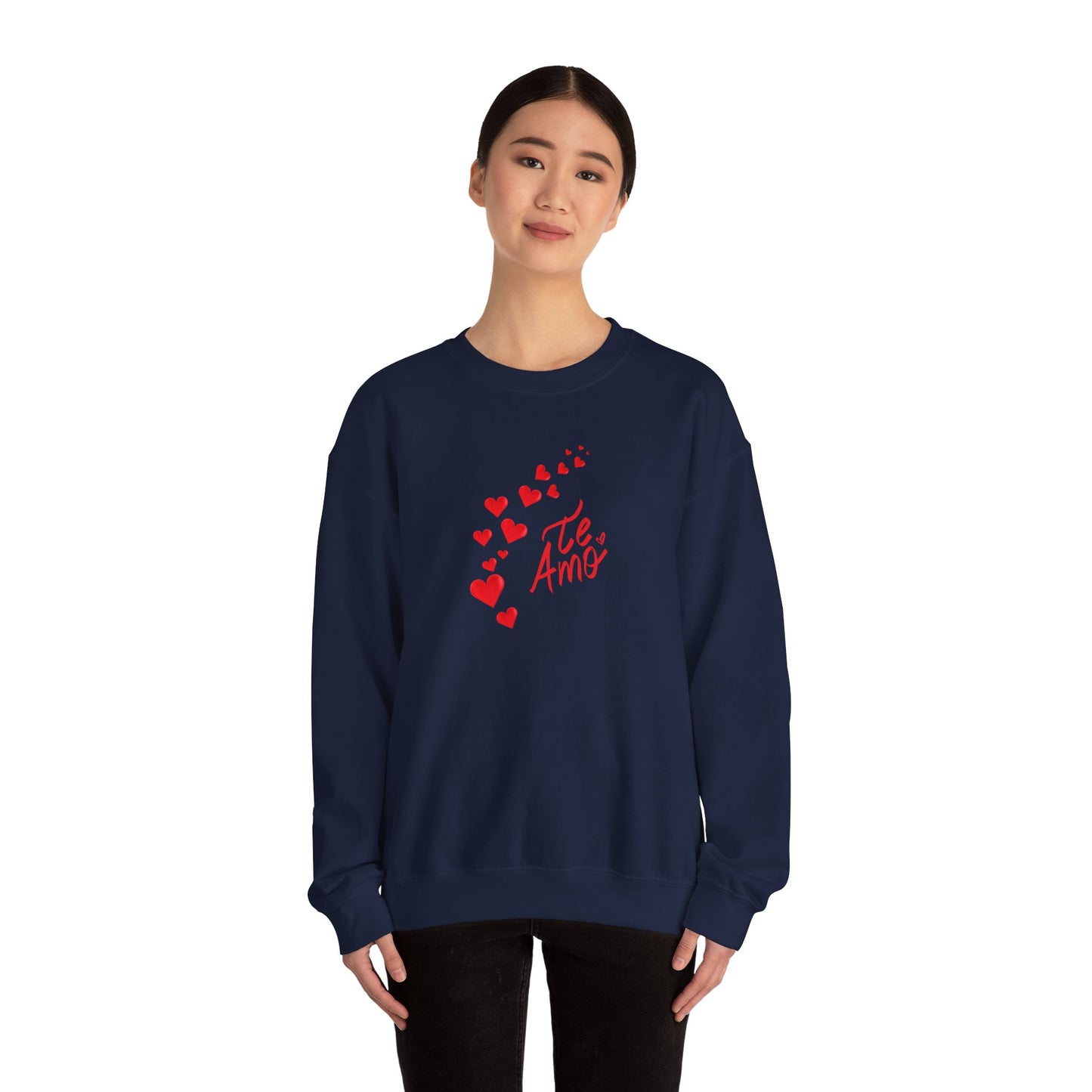 Valentines Day Unisex Sweatshirt, Te Amo Love Hearts Jumper, Romantic Couples Gift, Valentine's Apparel, Heart Print Pullover, Valentine's
