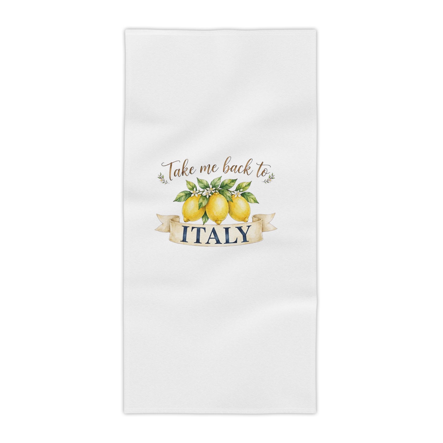 Take Me Back to Italy Lemon Beach Towel – Italian Summer Travel Towel