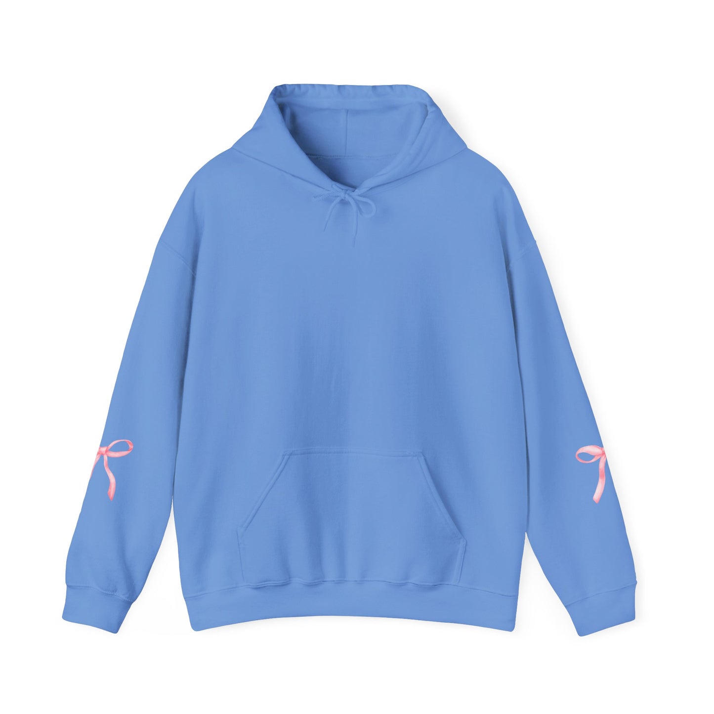 Coquette Bow Sleeve Hoodie Sweatshirt, Pullover Jumper for Men and Women, Cute Bow Accent Sweatshirt, Gender Neutral Hooded Sweater,