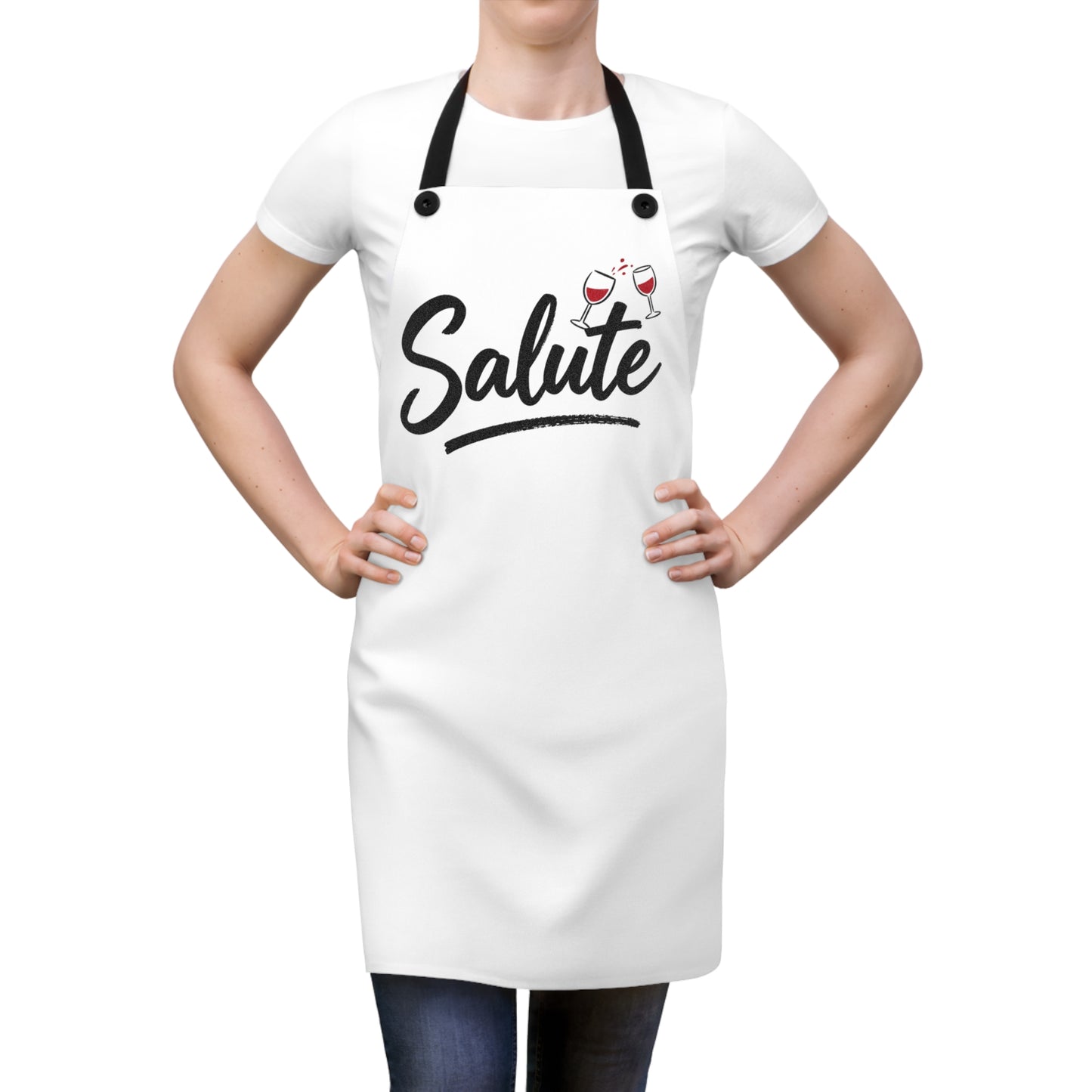 Copy of Salute Wine Apron — Cheers Cooking Apron for Wine Lovers