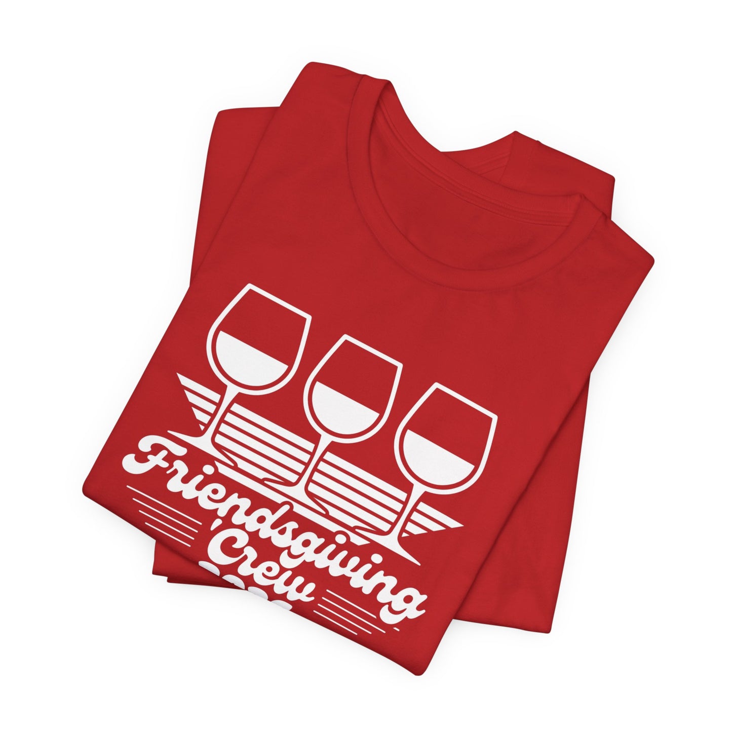 Friendsgiving Happens Wine Tasting Tee — 'Sip Happens' Glasses Graphic