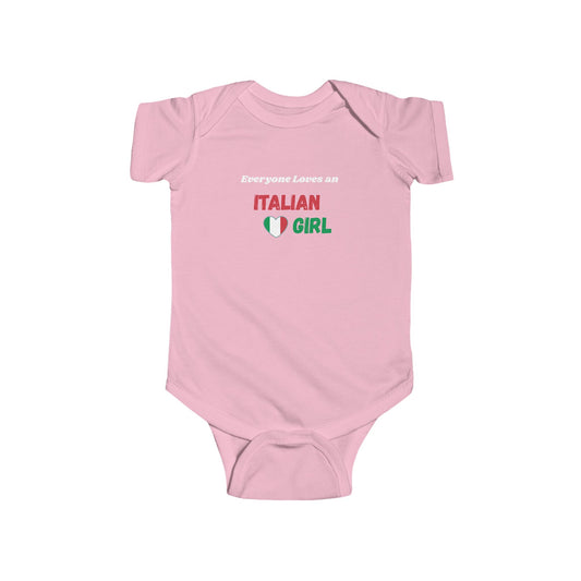 Italian Girl Infant Bodysuit, Cute Baby Outfit, Newborn Gift, Toddler Apparel, Baby Shower Present, Italian Heritage Clothing