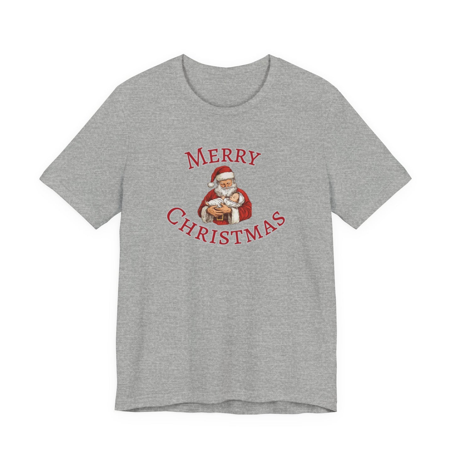Santa Claus Illustration Merry Christmas T-Shirt | Holiday Graphic Tee