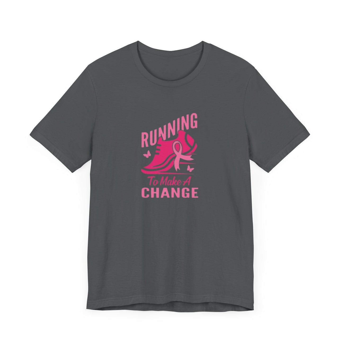 Breast cancer awareness running Unisex Jersey Short Sleeve Tee, breast cancer awareness for runners shirt