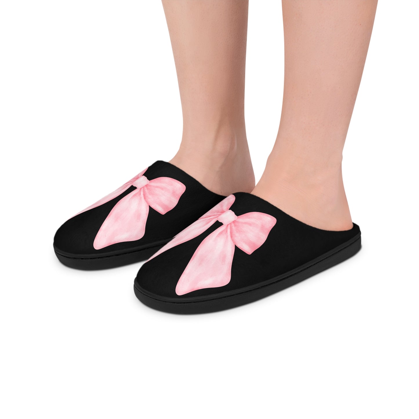 Pink bow Slippers, Preppy Coquette Style Slippers , Indoor Slippers Gift, Comfy House Shoes, Cute Slip Ons, Cozy Bedroom Slides