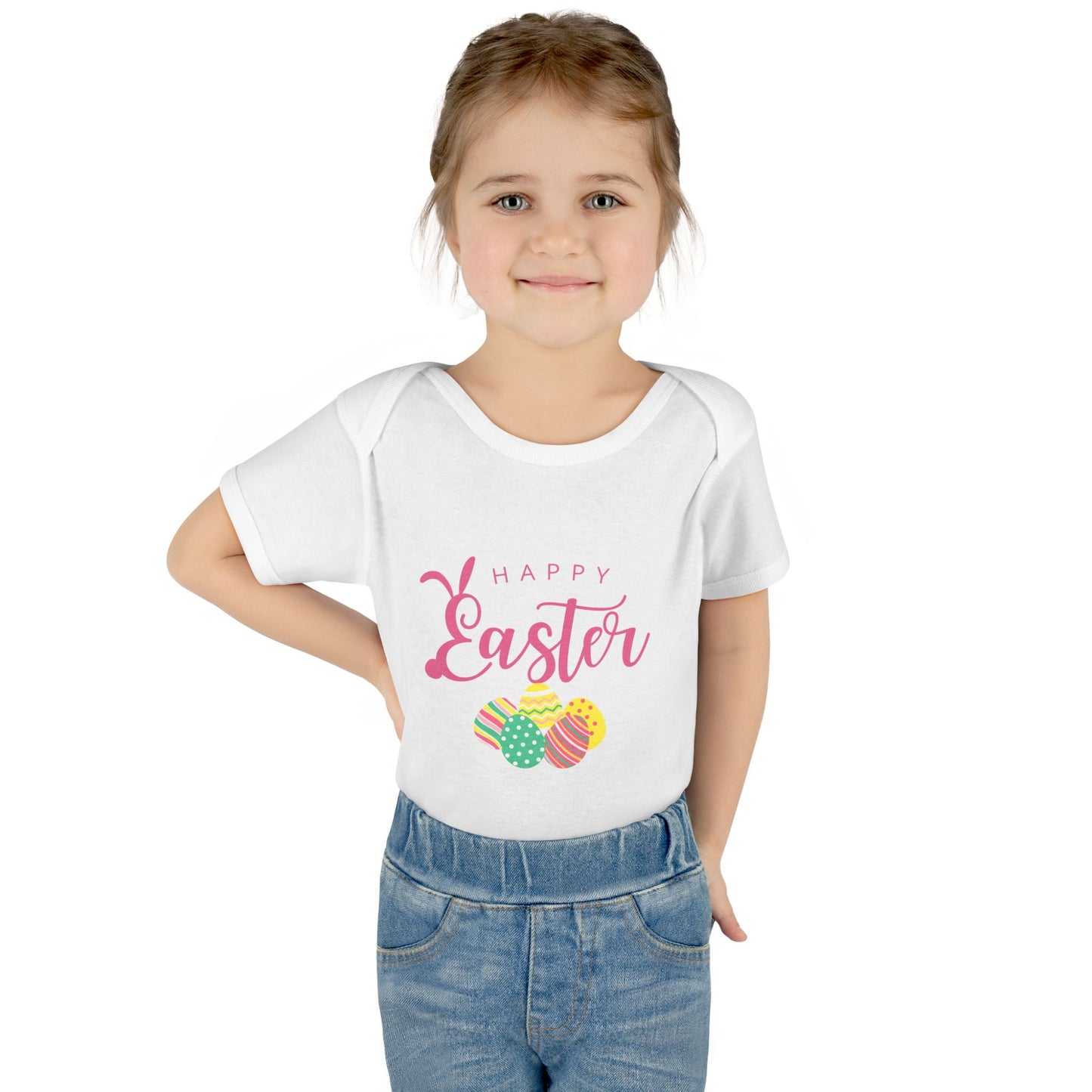 Happy Easter Infant Bodysuit, Cute Baby Outfit, baby first Easter, matching family shirts, Toddler Apparel, Newborn Easter Shirt