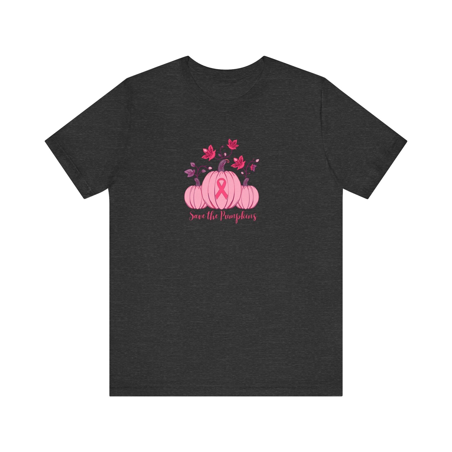 Pink Pumpkin Awareness Tee - Breast Cancer Awareness Month T-Shirt, Fall Fashion, Unisex Short Sleeve Shirt, Gift for Her
