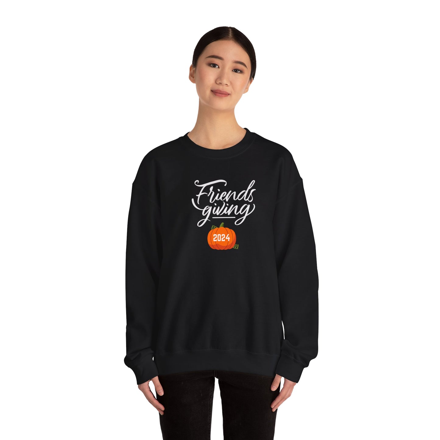 Friendsgiving 2024 Unisex Crewneck Sweatshirt, Thanksgiving Friends Party , Holiday Gathering Pullover, Fall Feast Shirt, Cozy Autumn
