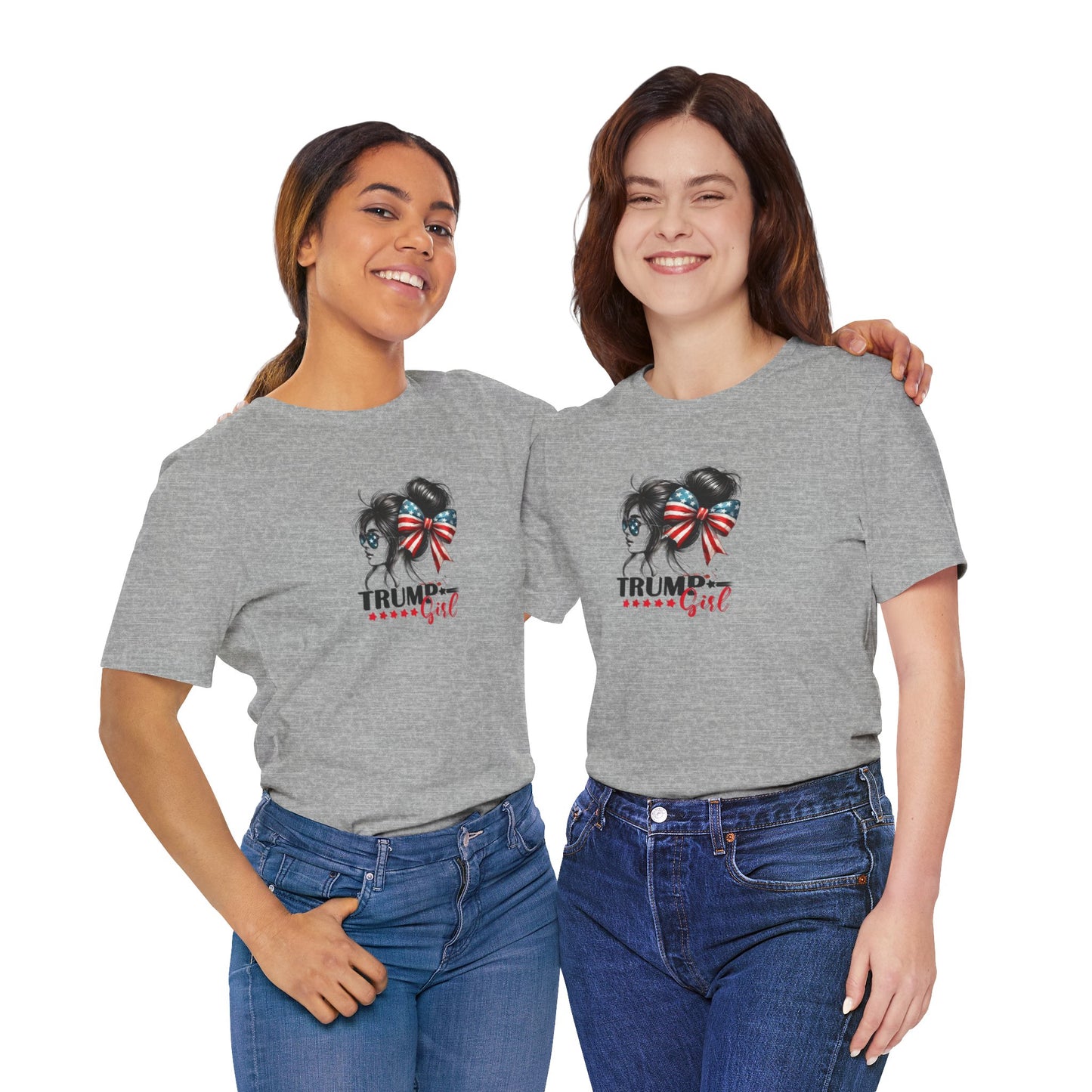 Funny Trump Girls Unisex Tee, Short Sleeve Election Shirt, Political Graphic Tshirt, Humorous President Top, Patriotic Clothes Gift