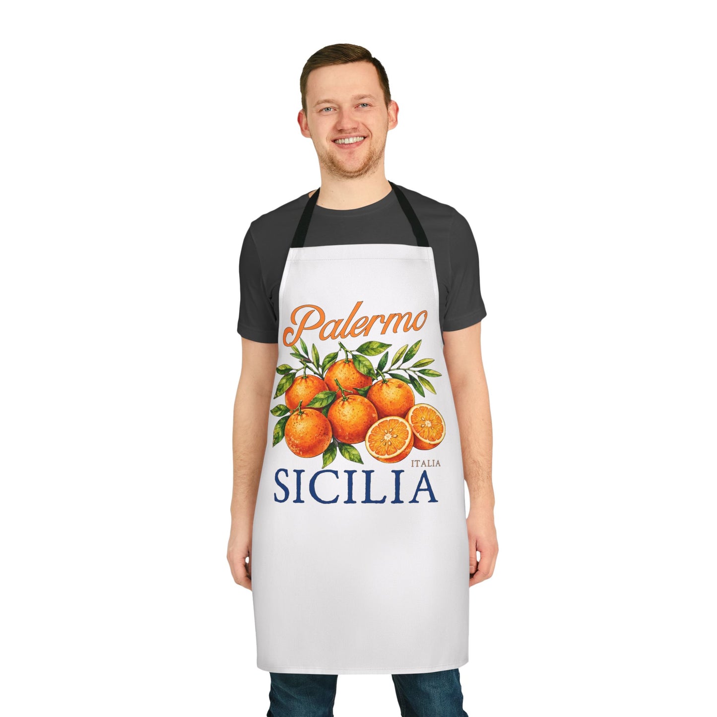 Palermo Sicilia Orange Kitchen Apron