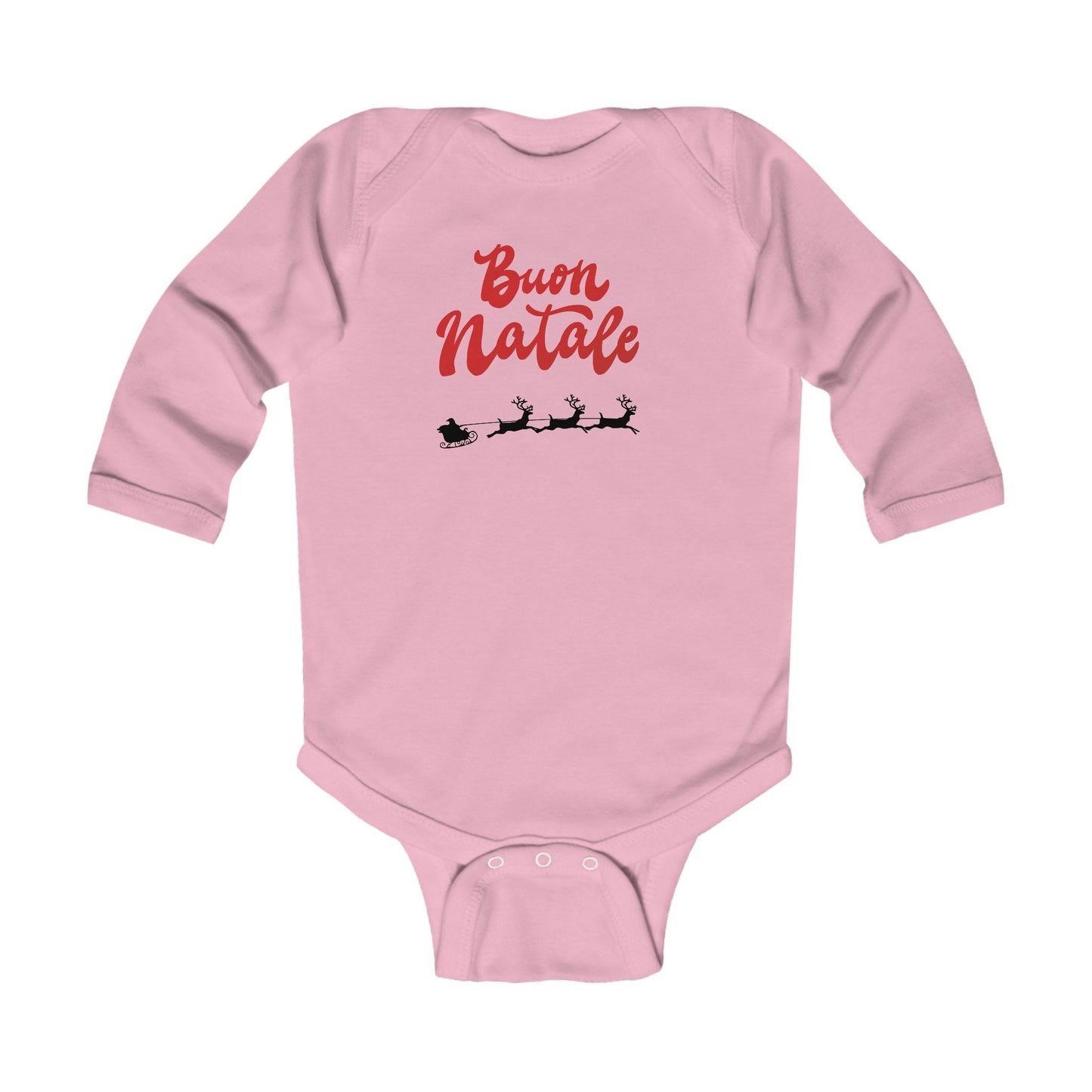 Buon Natale Santa Sleigh Infant Bodysuit | Christmas Infant Onesie