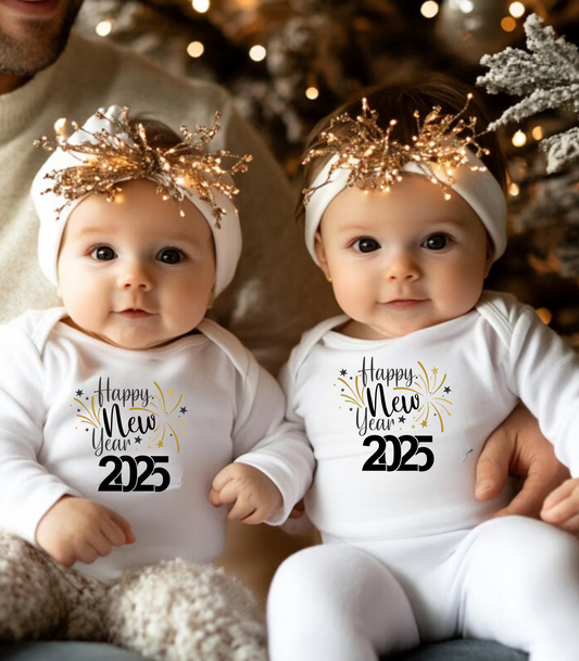 Happy New Year Baby Bodysuit, New Year's Eve Baby Outfit, Baby body suit, NYE Baby Clothes, Winter Infant Jumpsuit