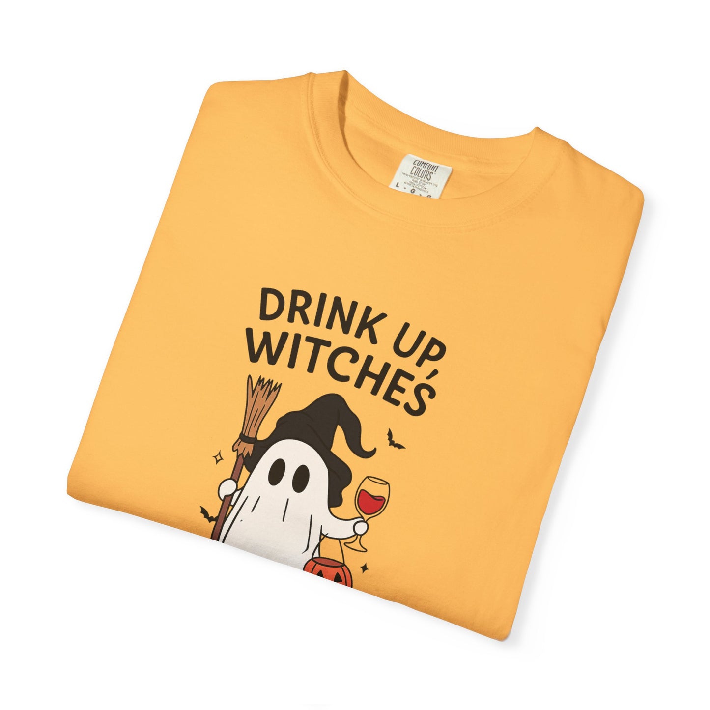 Ghostly Halloween T-Shirt, Unisex Tee, Spooky Costume Shirt, Fall Apparel, Witchy Vibes, Drink Up Witches Design