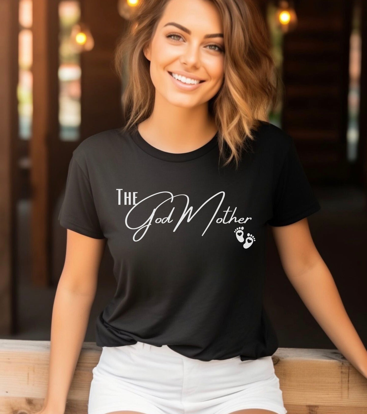 The God Mother Jersey Short Sleeve Tee. Godmother, baptism gifts, baby announcement, aunt and friend gifts.will you be my godmother